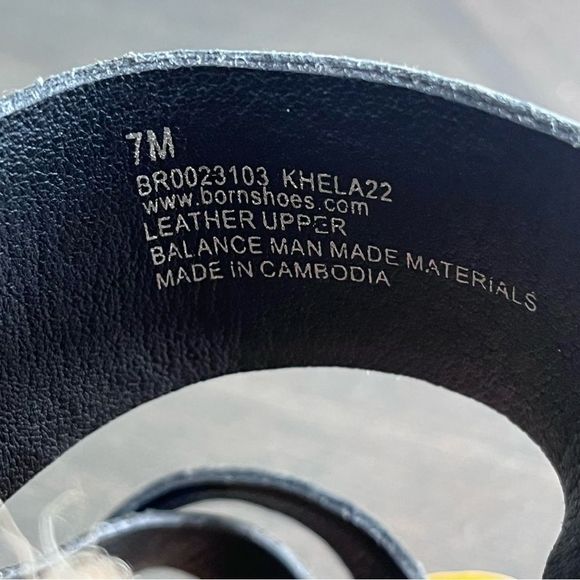 BORN Veda Comfort Strappy Sandal in Black Leather Size 7 NEW - Picture 12 of 14